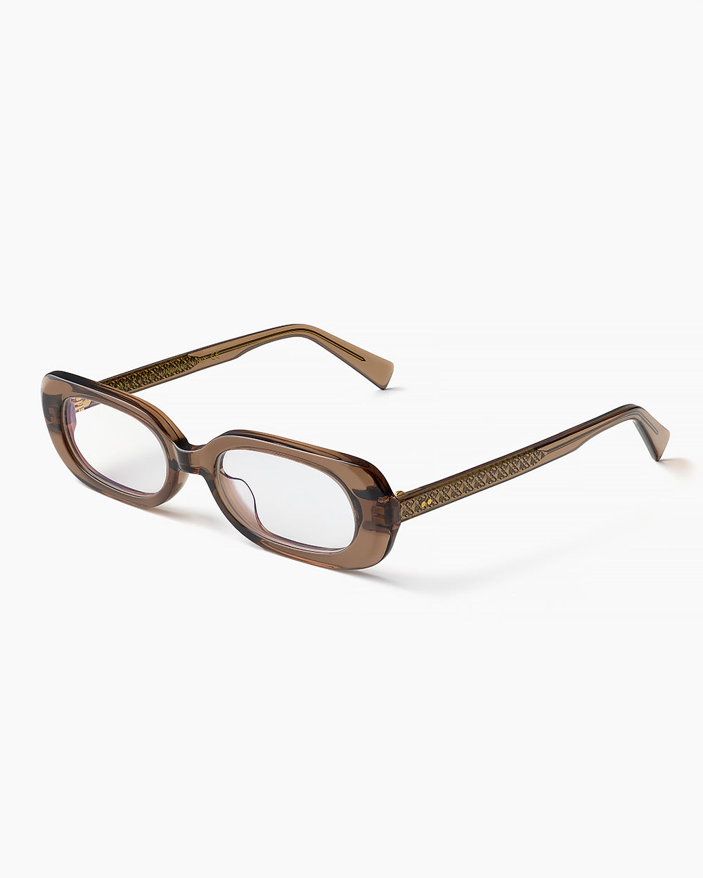 ME & JOE Gaby mocha optical glasses – three-quarter view