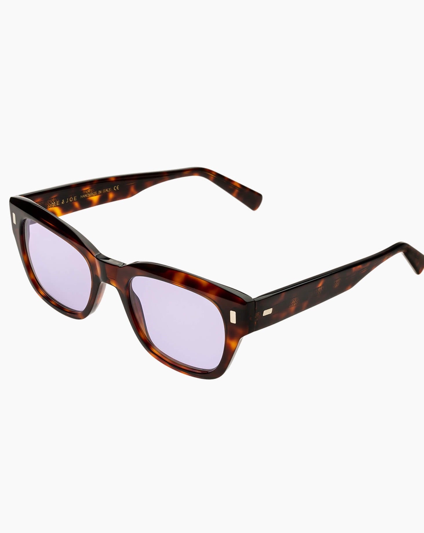 SUNGLASSES-UNISEX-DYLAN-TORTOISE-CUSTOM-COLOR-PURPLE-SIDE |TORTOISE CUSTOM LENSES-LOLLIPOP