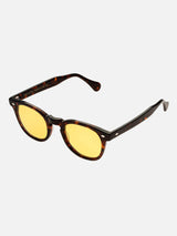 SUNGLASSES-UNISEX-MEN-WOMEN-LEGEND-TORTOISE-CUSTOMIZED-LENSES-YELLOW-SIDE