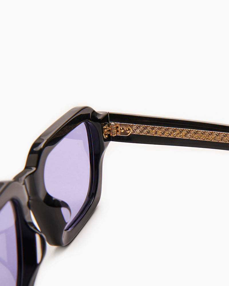 SUNGLASSES-WOMEN-MEN-UNISEX-AMERICA-BLACK-CUSTOM-PURPLELENSES-TEMPLE